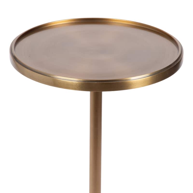 Kate and Laurel Engles Adjustable Polished Metal Table and Plant Stand
