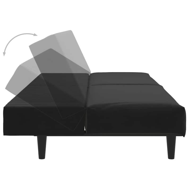 vidaXL 2-Seater Sofa Bed multicolor Velvet - 78.7" x 33.3" x 27.2"