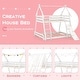 preview thumbnail 28 of 28, Costway Twin Over Queen Bunk Bed House Shaped Bed Frame with Climbing - See Details