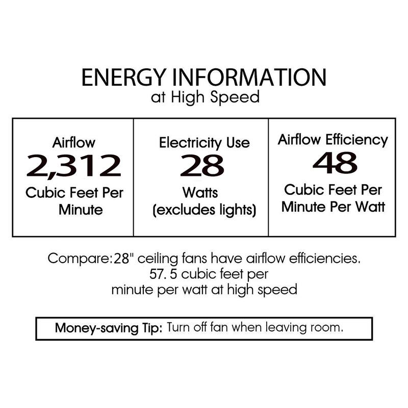 Merdan 24-inch 6 Lights 3 Blades Lighted Ceiling Fan with Remote