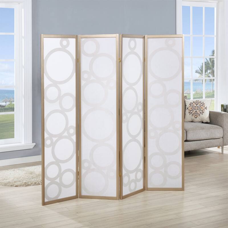 4-Panel Wood Room Divider