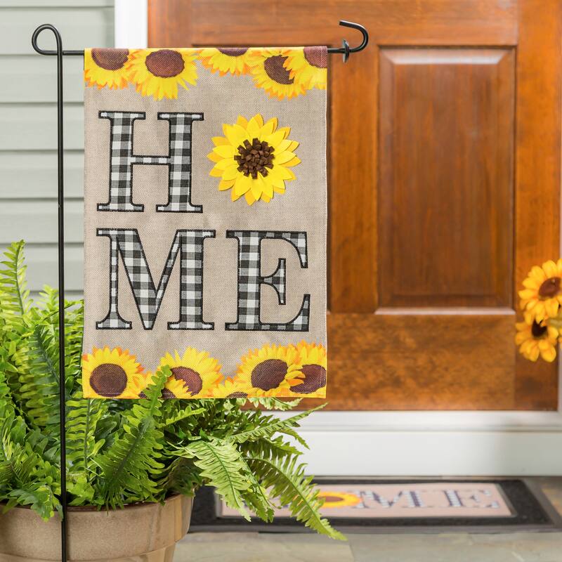 12.5 in. x 18 in. Sunflower Home Garden Burlap Flag