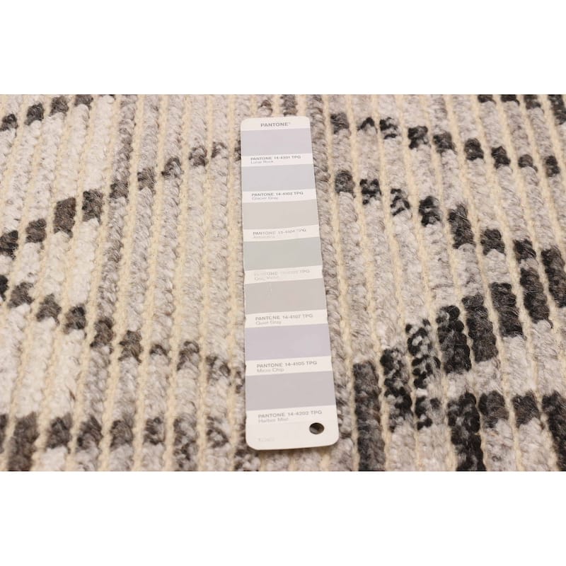 ECARPETGALLERY Hand-knotted Tangier Light Grey Wool Rug - 5'0 x 8'2