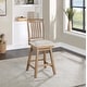preview thumbnail 2 of 2, Mission Back Indoor Dining Room Swivel Stool Natural - Counter Height - 23-28 in.