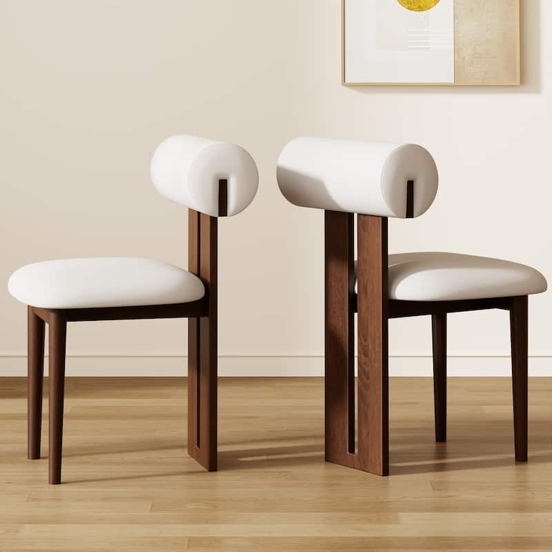 Modern Solid Wood Dining Chairs with 4 legs, Side Chairs (Set of 2)