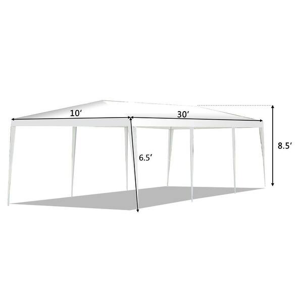 Costway 10 X30 Heavy Duty Gazebo Canopy Outdoor Party Wedding Tent White Overstock 15633683 This garden gazebo is ideal for any outdoor events, such as shows, weddings, parties, barbecues, camping, festivals. usd