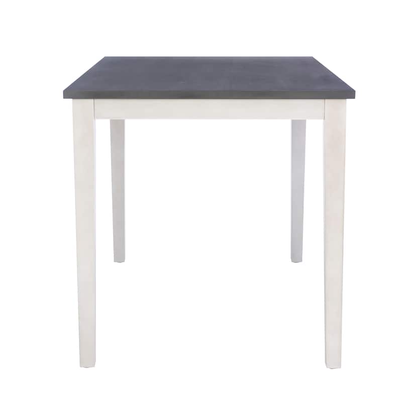 Mckee White Acacia Wood Counter Height Dining Table