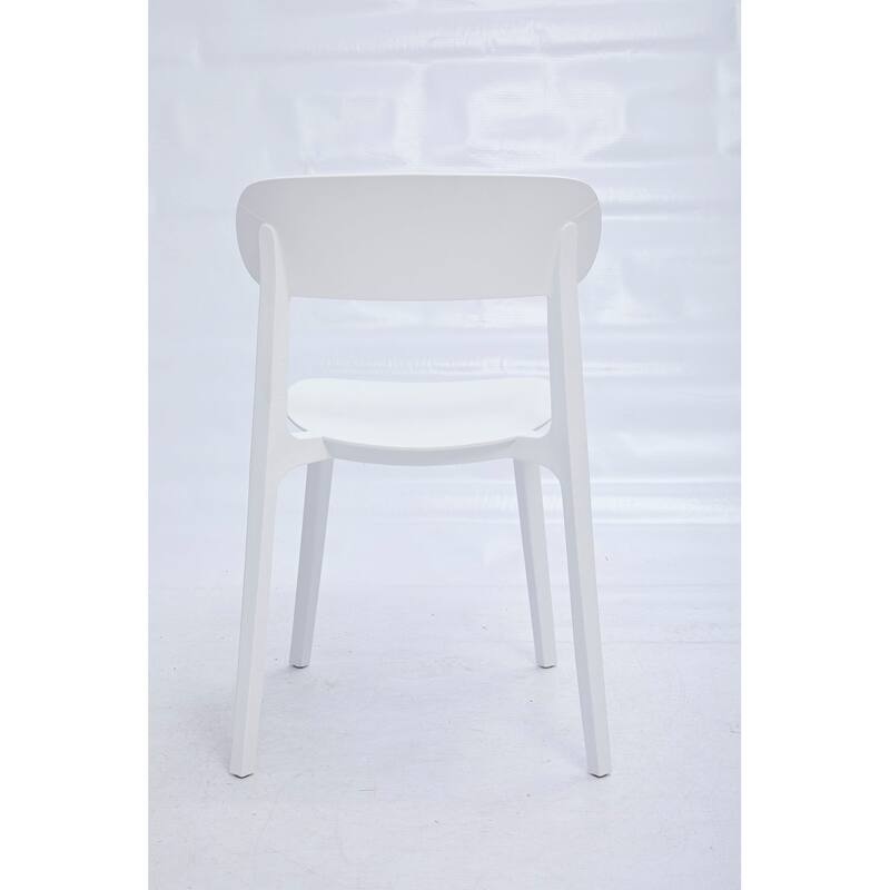 Midcentury Fiberglass Intensified Plastic Side Chair, Stackable, Set of 4