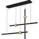 preview thumbnail 4 of 7, Harvick Integrated LED Matte Black Linear Chandelier