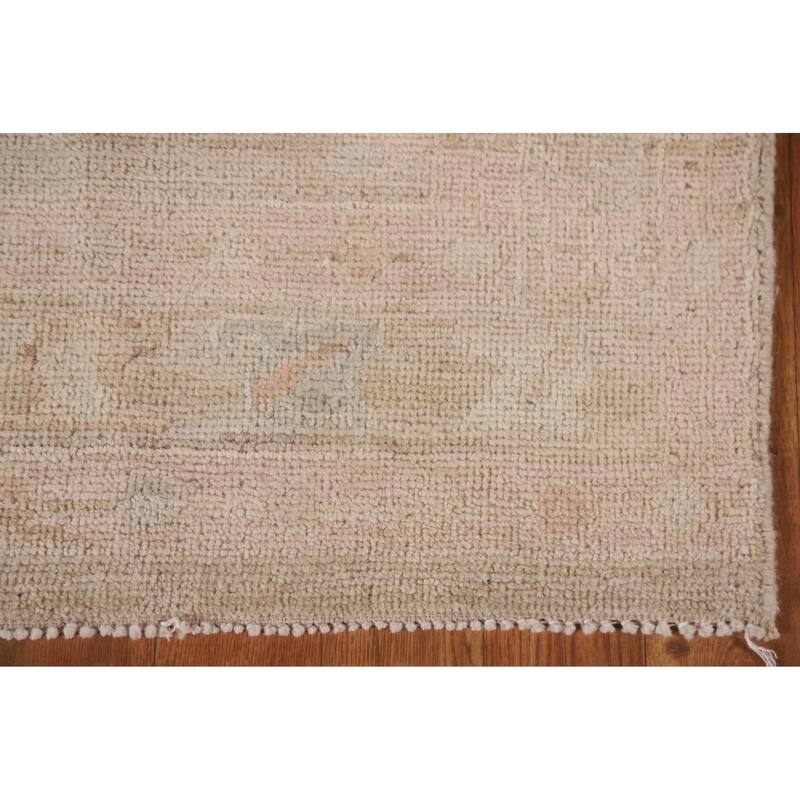Oushak Oriental Runner Rug Hand-knotted Vegetable Dye Wool Carpet - 2'6"x 9'8"