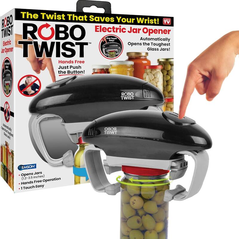 Robo Twist Electric Jar Opener Automatic Hands-Free Kitchen Gadget