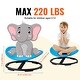 preview thumbnail 8 of 7, Round Sensory Swivel Chair for Kids with Metal Base and 360 Degree Spin - 21.06” L x 19.88” W x 11.61” H