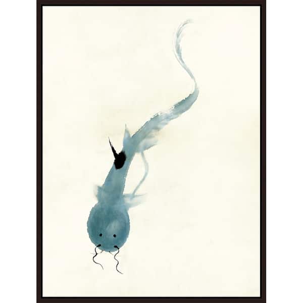Catfish by Qi Baishi Giclee Print Chinese Painting Cherry Brown Frame Size  23" x 30" - Overstock - 32569612