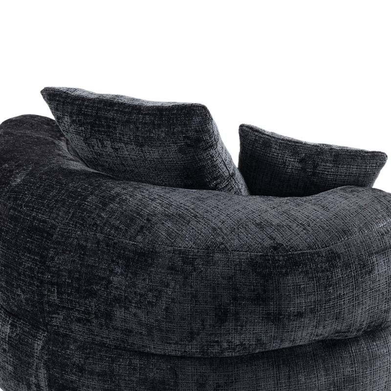 Comfort Lounger High Back Bean Bag Chair Couch With Three Pillows