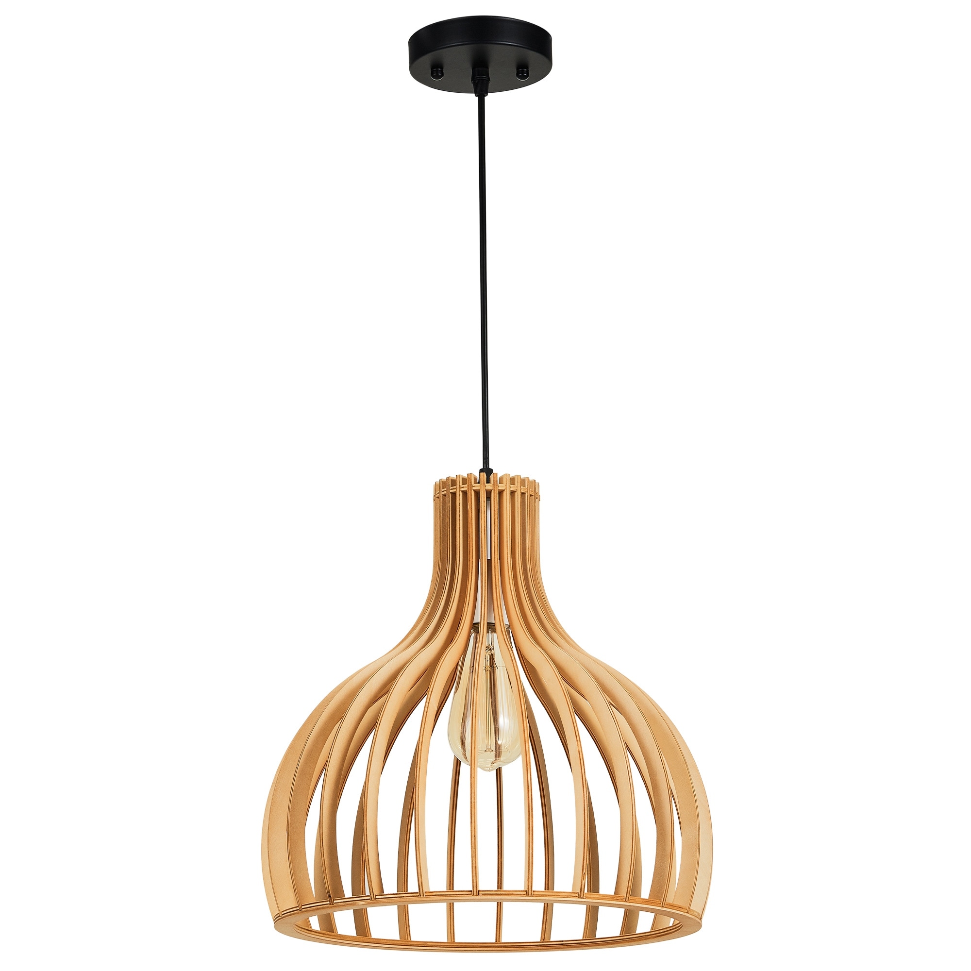 Co Z 58 Modern Wood Single Light Teardrop Pendant Ceiling Fixture Chrome Overstock 32076158