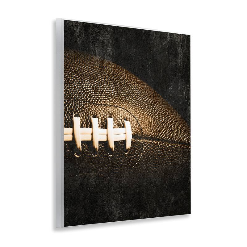 Stupell Rustic Football Close Up Wall Plaque Art Design By Kim Allen