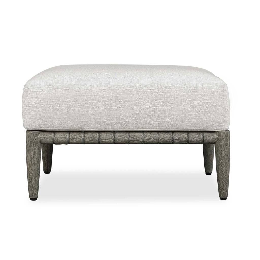 Uttermost Borneo White Cushion Outdoor Ottoman - 25.95" W x 16.50" H x 22.00" D