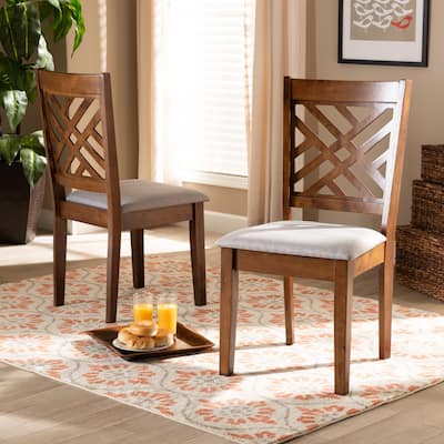 Caron Modern and Contemporary Transitional 2-Piece Dining Chair Set