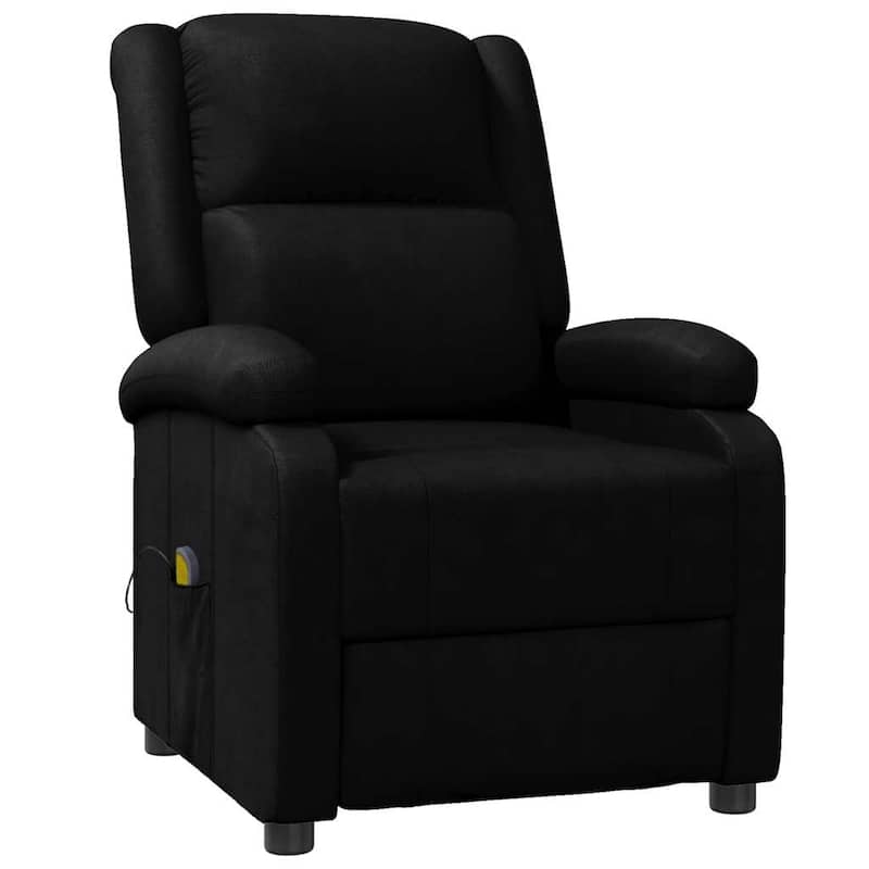 vidaXL Massage Chair Black Faux Leather - 28" x 37.2" x 38"