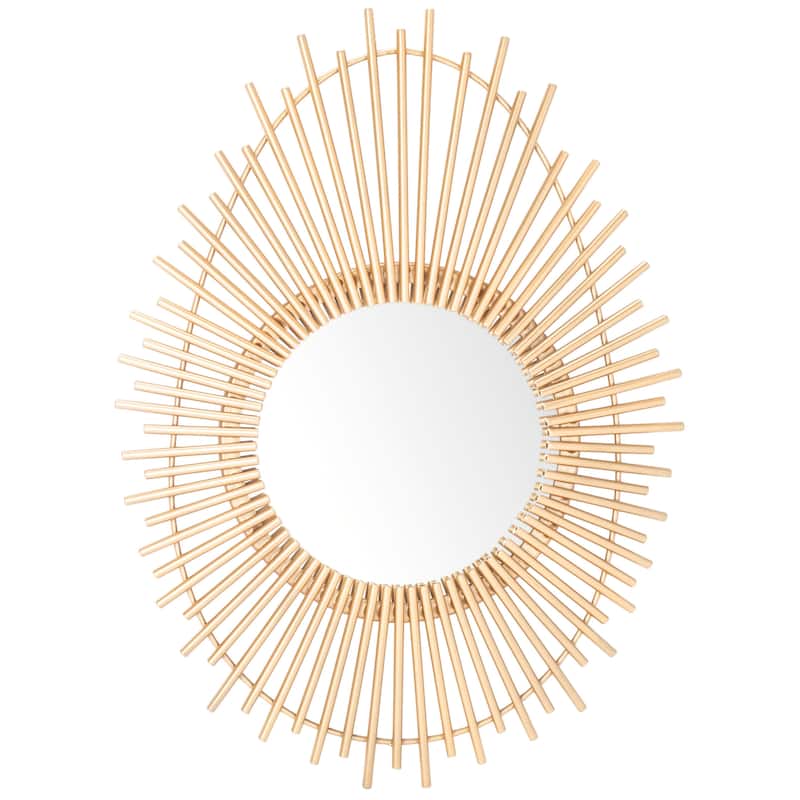 SAFAVIEH Shanequa 18-inch Gold Vertical Oval Mirror - 18" W x 1.5" L x 25.5" H - 18Wx2Dx26H