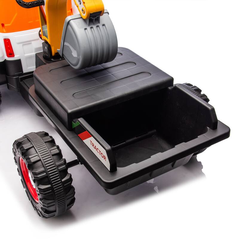 24v Kids Ride-On Electric Tractor Toy W/Parent Remote Control,3-Speed Adjustable,Built-In Music Player,Led Tail-Light