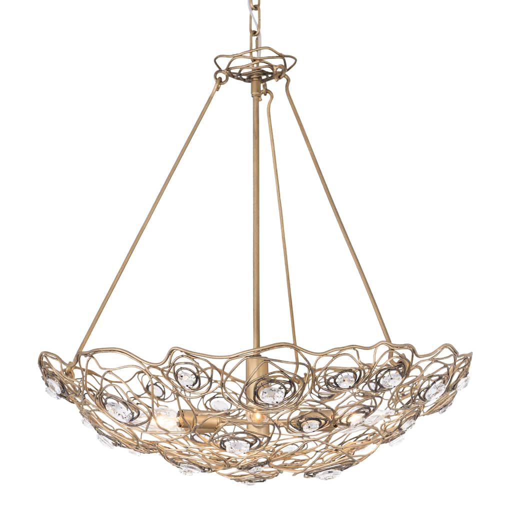 Varaluz Ethereal Rose Inverted Pendant Light - Havana Gold Ombre