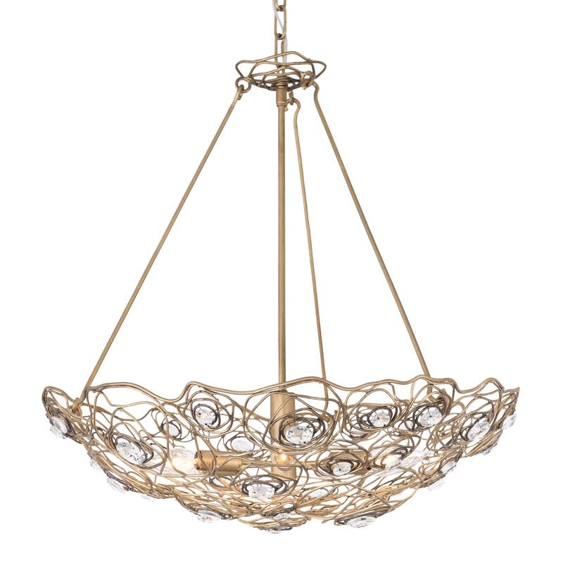 Varaluz Ethereal Rose Inverted Pendant Light - Havana Gold Ombre - 24"W x 24.25"H