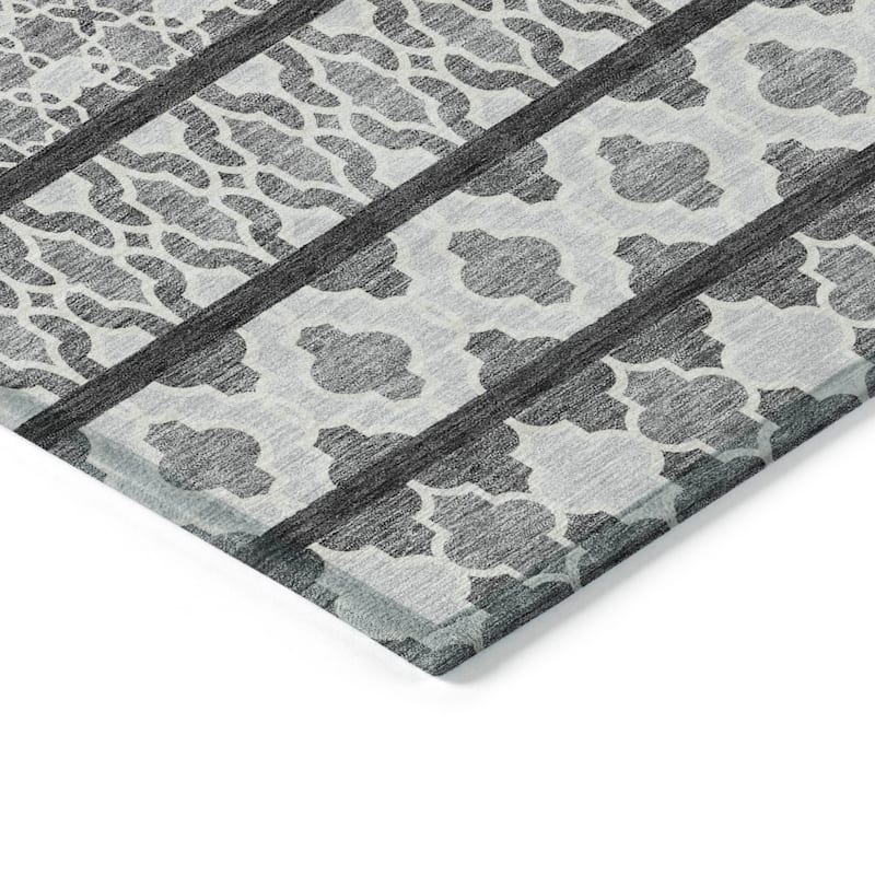 Machine Washable Indoor/ Outdoor Chantille Boho Stripe Rug