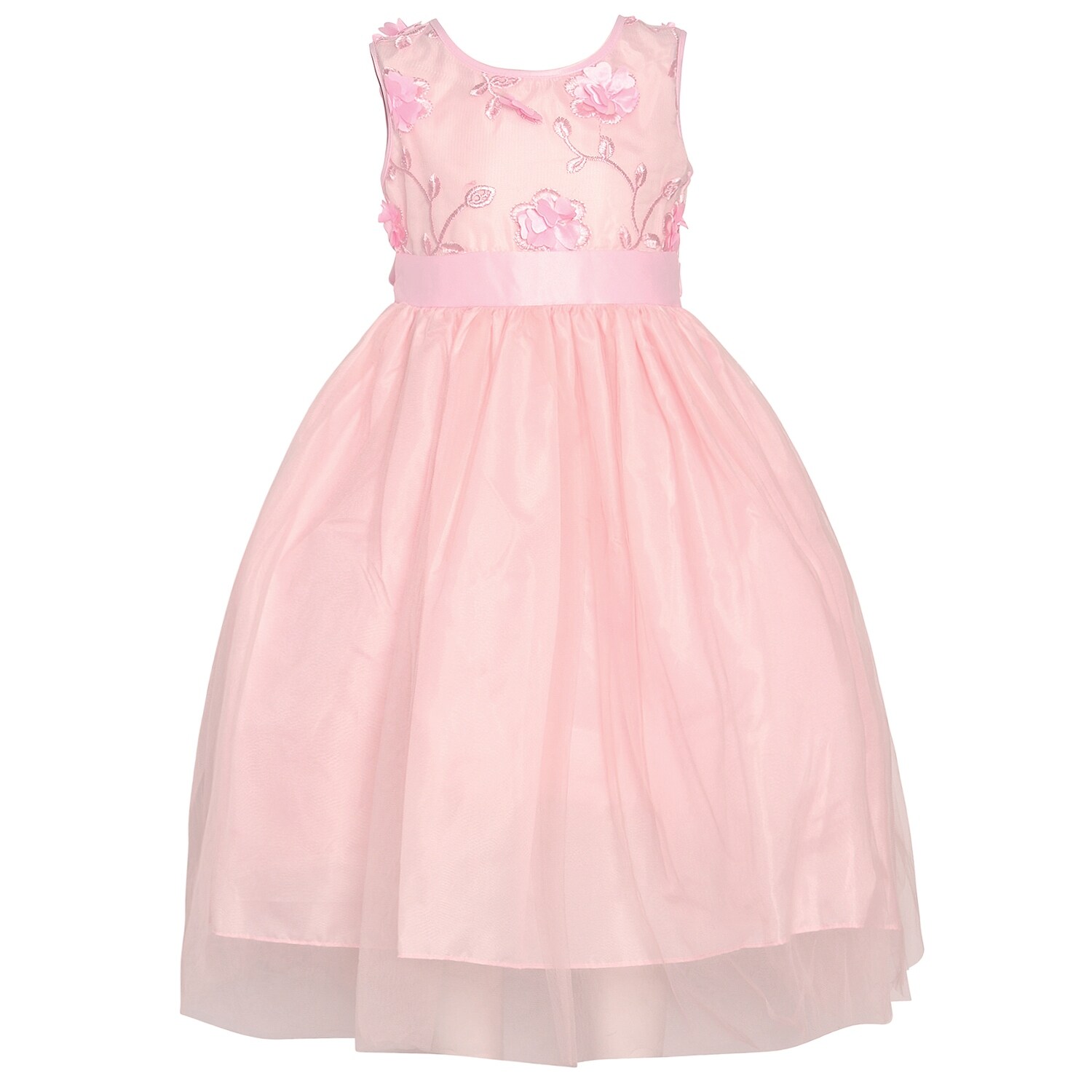 pink 3d flower dress