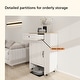 preview thumbnail 14 of 13, Anmytek Robot Vacuum Storage Cabinet with Drawer and Wheels Adjustable Charging Station Organizer
