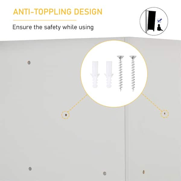 dimension image slide 0 of 2, Kids Corner Cabinet, Toy Storage Organizer Bookshelf Unit w/ 3 Baskets