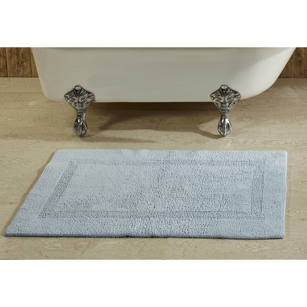 Home Weavers Inc Allure Collection Gray Cotton 5-Piece Bath Rug Set, Dark Grey