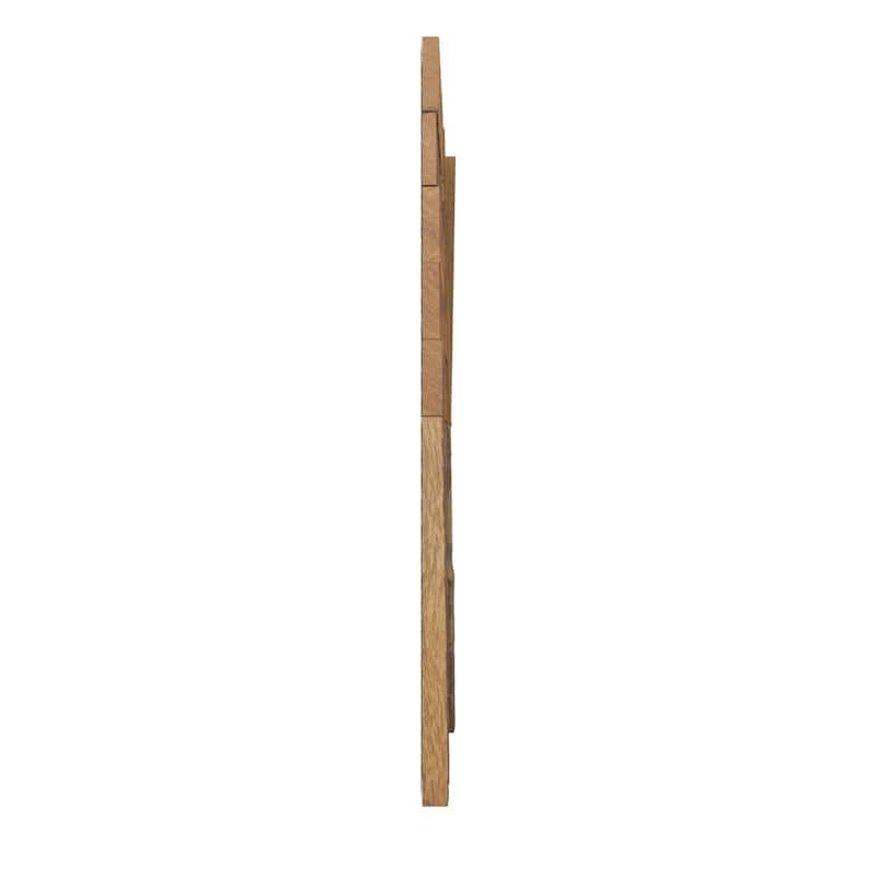 11 7/8"W x 11 7/8"H x 1/2"P Farmstead Wood Mosaic Wall Tile, Old Boat Wood - 11 7/8"W x 11 7/8"H x 1/2"P
