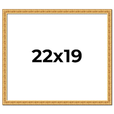 22x19 Frame Gold Real Wood Picture Frame Width 1 inches | Interior