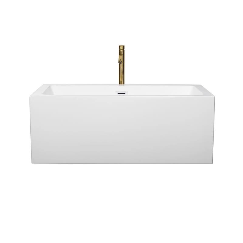 Wyndham Collection Melody 60" Free Standing Acrylic Soaking Tub with