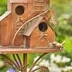 preview thumbnail 2 of 5, Four Home Bungalow Copper Birdhouse Stake - 13.25" L x 7" W x 73.75" H