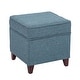 preview thumbnail 12 of 149, Adeco Square Storage Ottoman 17 inch Footstool