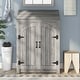 preview thumbnail 7 of 19, DH BASIC Jody Farmhouse Adjustable 4-Shelf Double-Door Shoe Cabinet with Lift-top Storage by Denhour