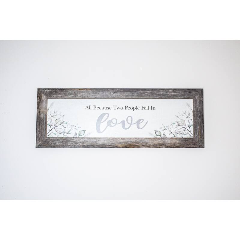 All Because Two People Fell In Love Framed Bedroom Decor Art
