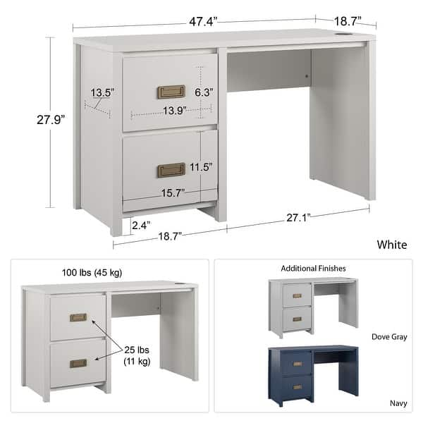 Little Seeds Monarch Hill Haven Single Pedestal Kids' Desk