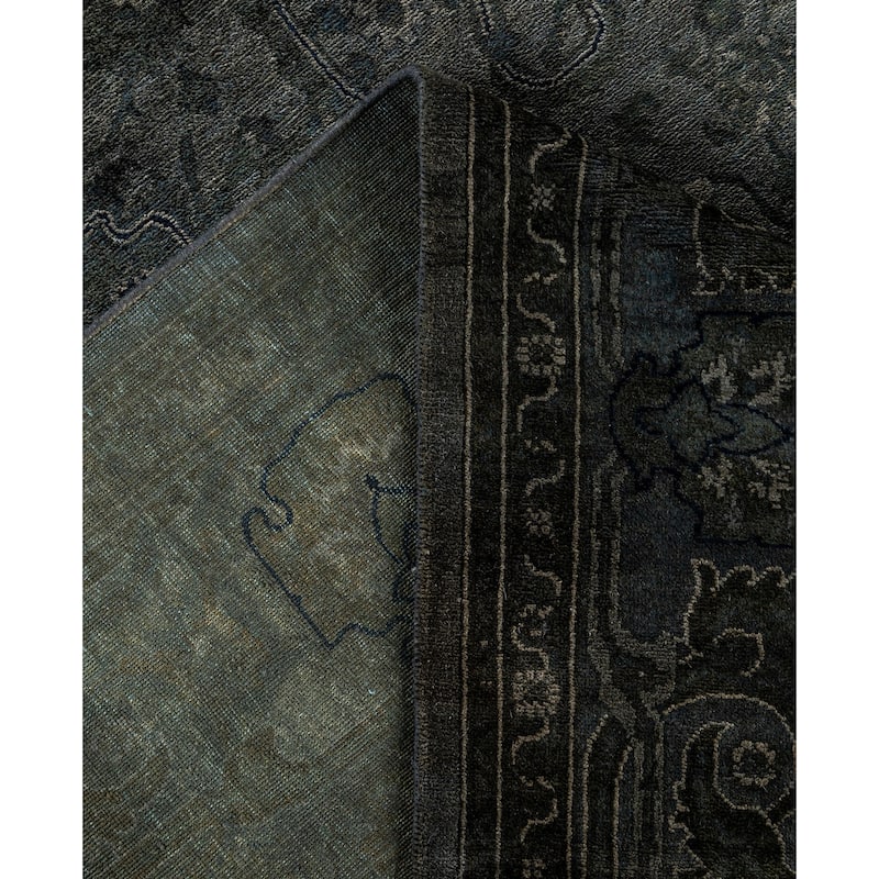 Overdyed One-of-a-Kind Hand-Knotted Area Rug - Gray - 6' 1" x 9' 2"