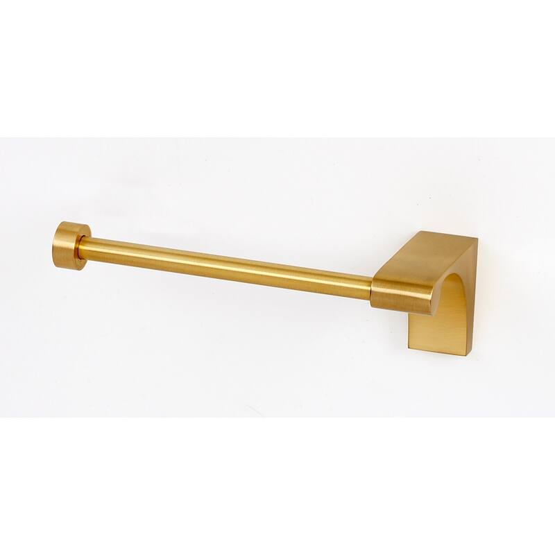 Alno Luna 4-7/8 Inch Wide Right Mount Single Post Slide On Toilet - Satin Brass