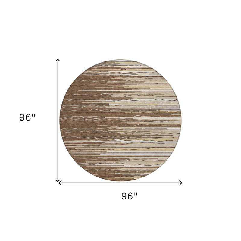 HomeRoots Striped Transitional Rectangle Outdoor Rug