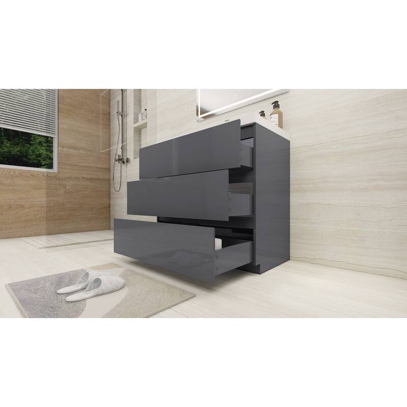 Aron 36'' Freestanding Vanity with Reinforced Acrylic Sink