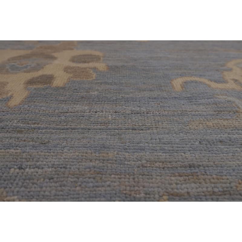 Blues & Grays Oushak Turkish Large Rug Handmade Wool Carpet - 10'1"x 13'11"