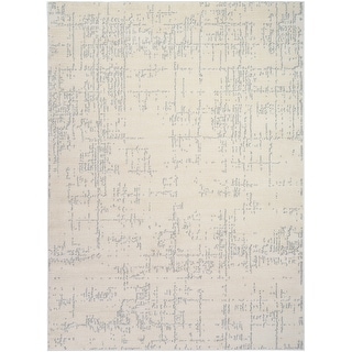 Nourison Ivory Hues Indoor only Cream / Ivory Abstract Area Rug