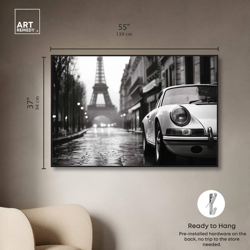 Rainy Day Paris Canvas by Art Remedy