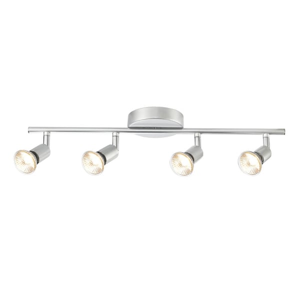 Globe Electric 58932 4 Light Adjustable Track Lighting Kit - Brushed nickel - N/A