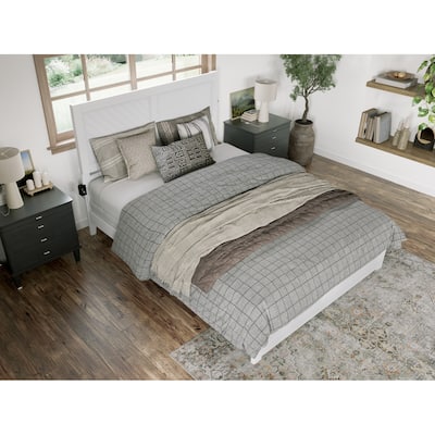 Baroque Bed Frame with Footboard - White Foundation Bed - Elegant Bedroom Furniture