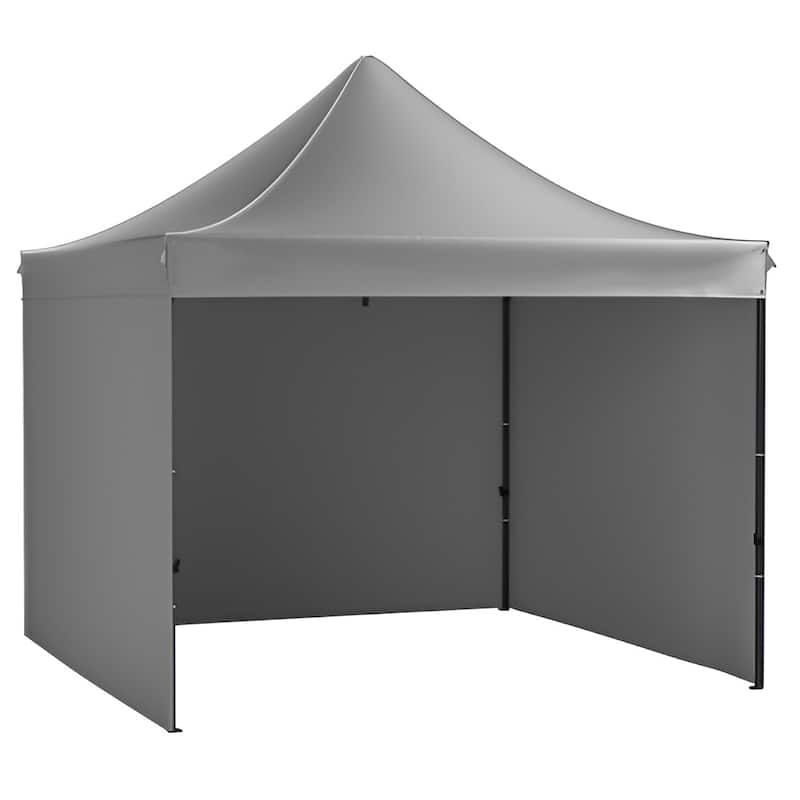500D PU Coated Pop-Up Canopy Tent with Sidewalls and Carry Bag - 120” L x 120” W x 126” H